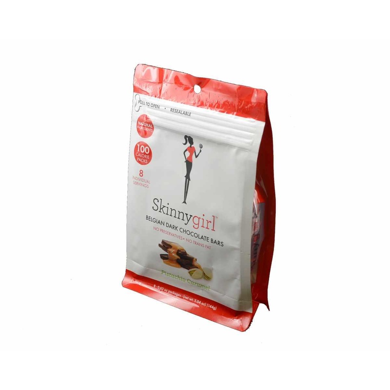Skinnygirl Belgian Dark Chocolate with Pistachio Caramel Bars