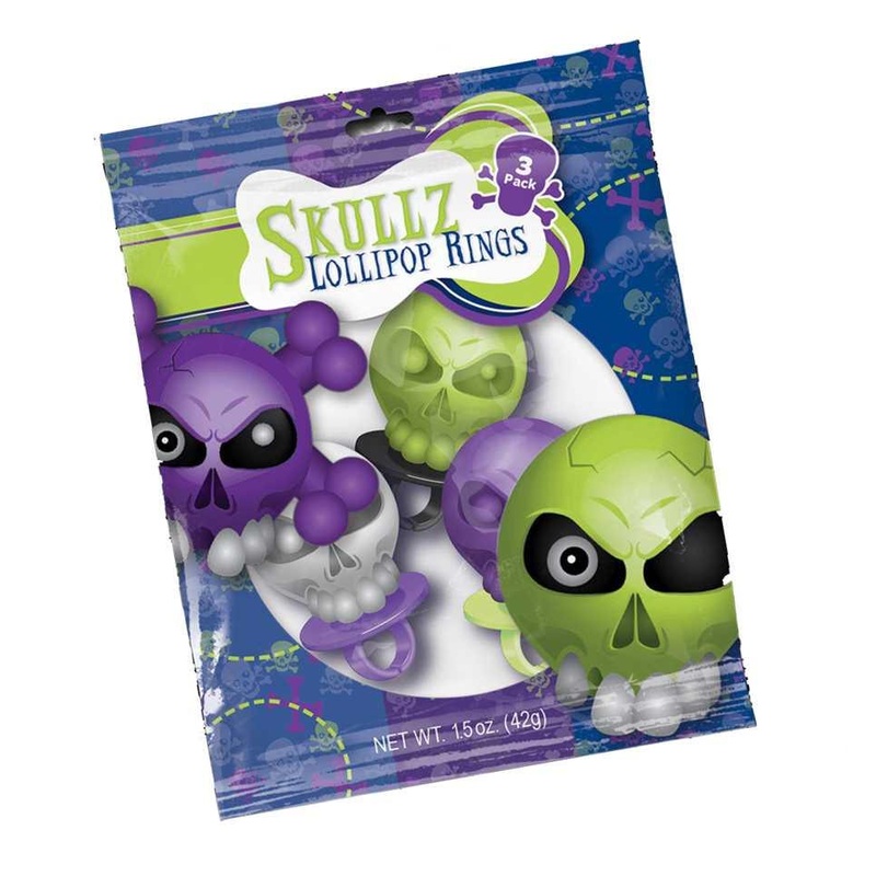 Skullz Lollipop Rings 3 Pack