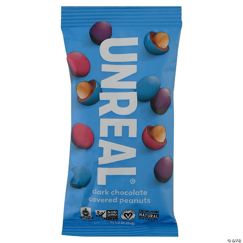 Unreal Chocolate Dark Peanut Gems 1.5 oz (Pack of 12)