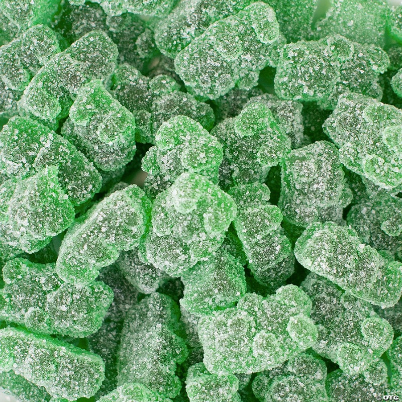 1,080 Pcs Green Candy Sugar Coated Gummy Bears (12 lb – Approximately 1,080 Pcs)