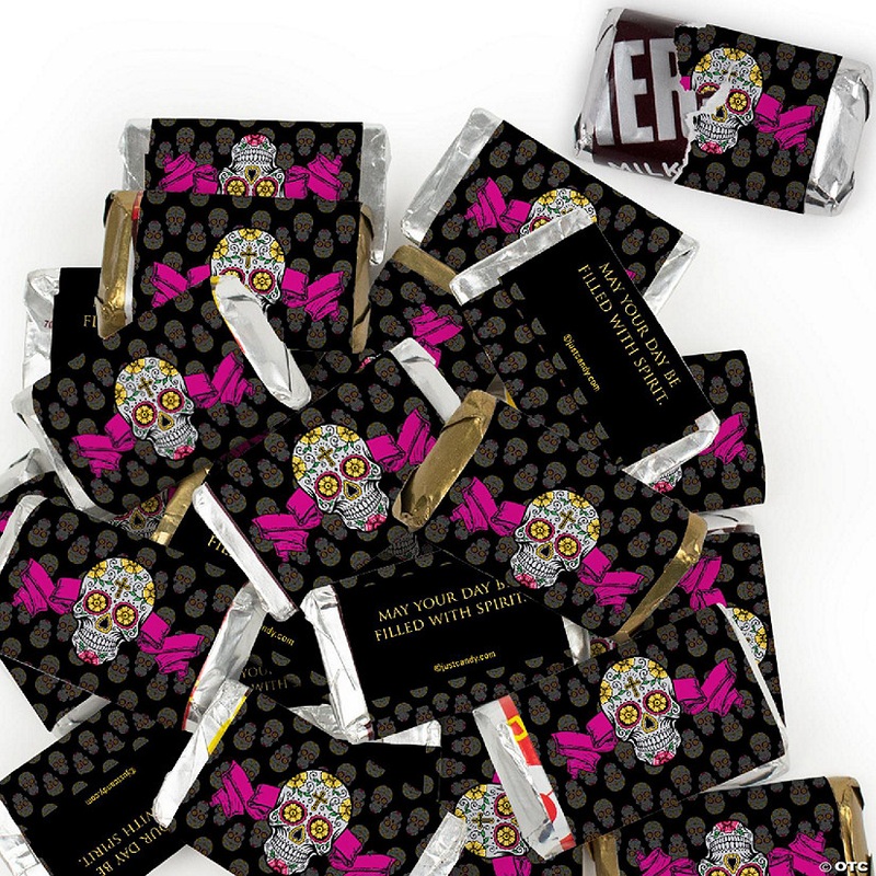 152 Pcs Day of the Dead Candy Party Favors Hershey’s Miniatures Chocolate – Sugar Skulls