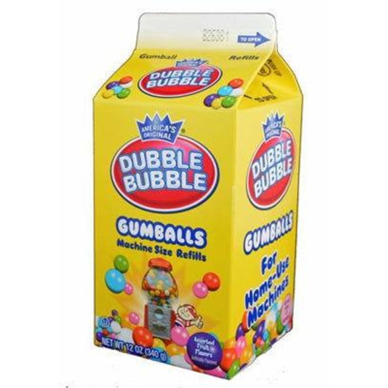 Dubble Bubble Gumballs Milk Carton