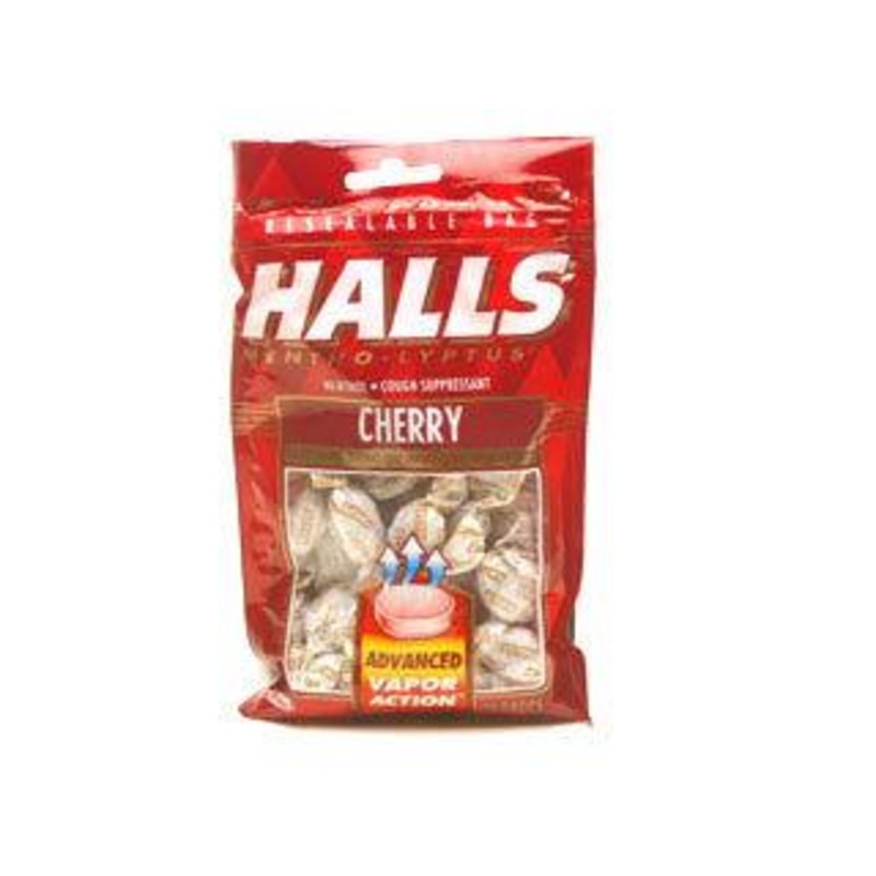 Halls Cherry Cough Drop Bags