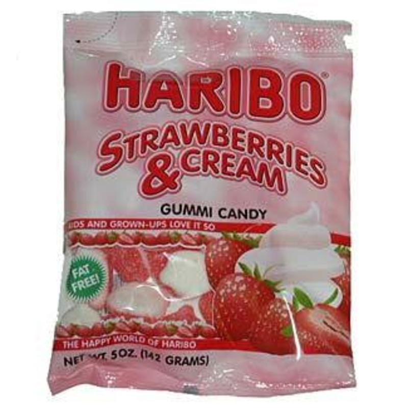 Haribo Gummi Strawberry and Cream  Bags