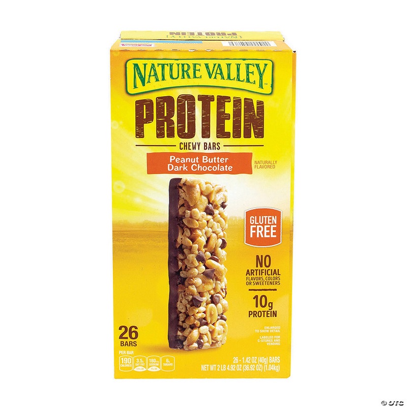 NATURE VALLEY Protein Chewy Granola Bars Peanut Butter Dark Chocolate, 1.42 oz, 26 Count