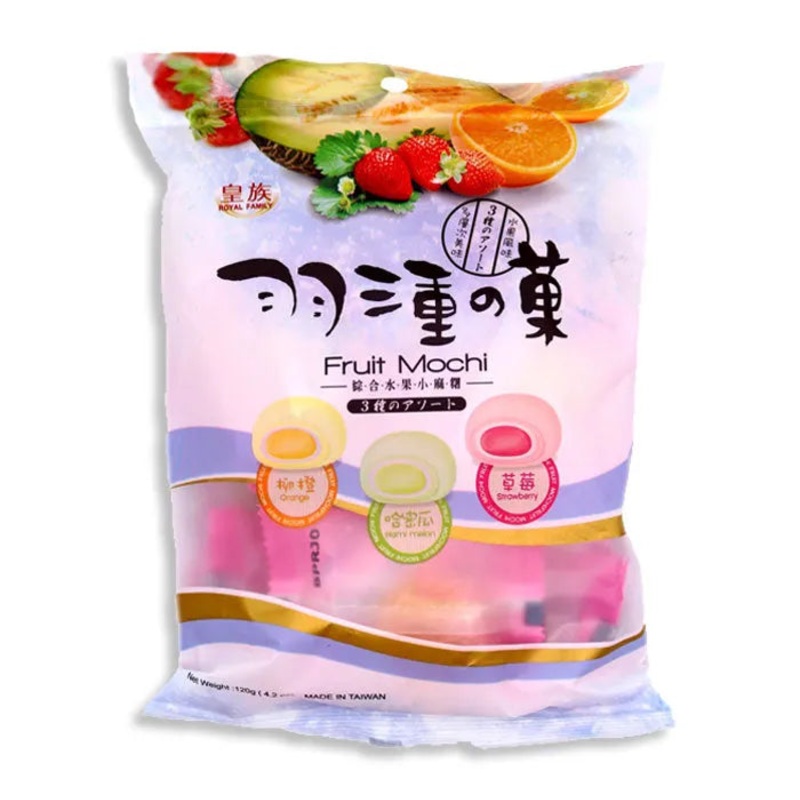 Royal Assorted Fruit Mochi Peg Bag: 12-Piece Case