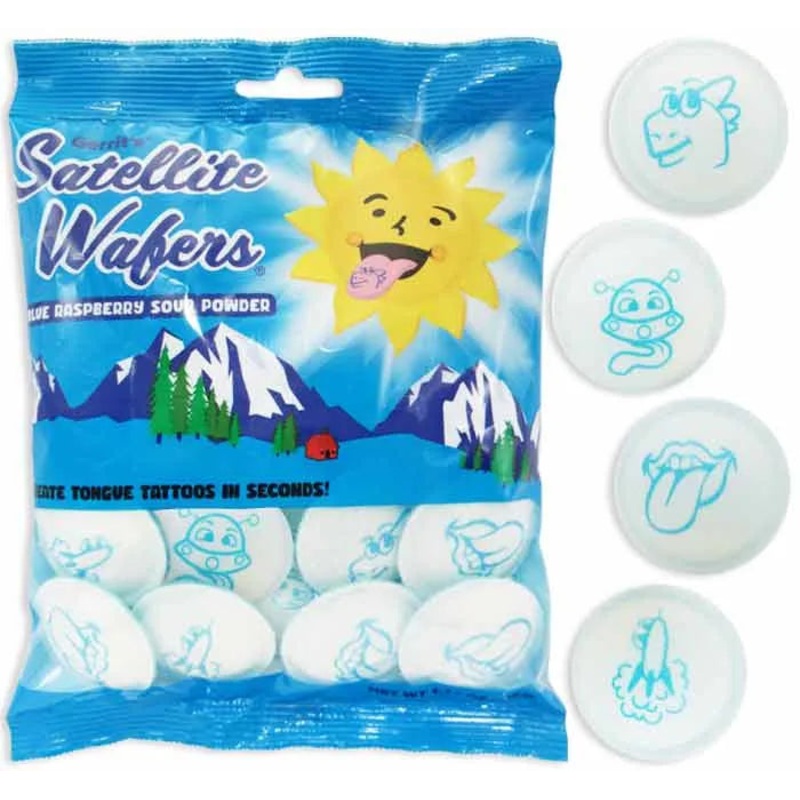 Satellite Wafers Candy – Sour Blue Raspberry: 12-Piece Case