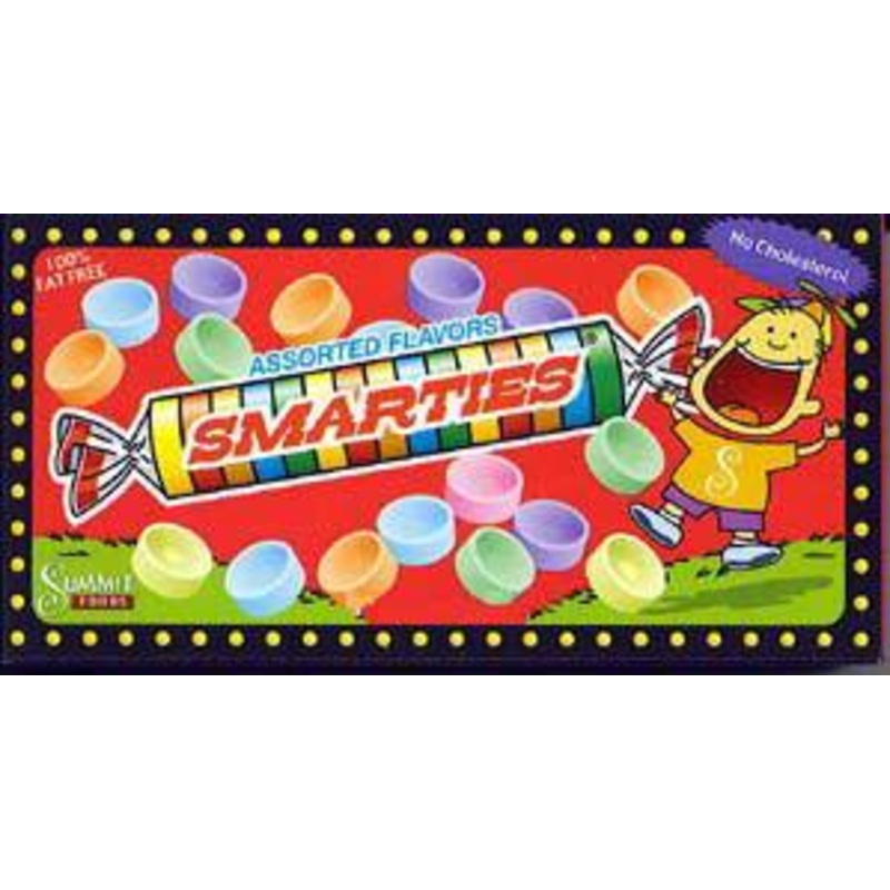 Smarties Candy Roll Wafers Theater Size Box