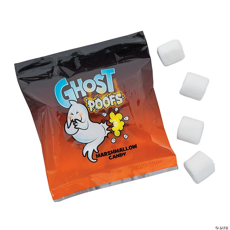 1 Lb. Ghost Poofs Vanilla-Flavored Marshmallow Treat Packs – 54 Pc.