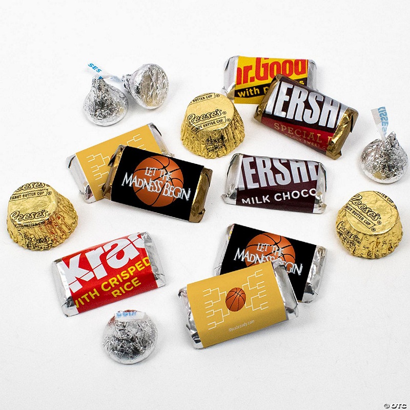 115 Pcs Basketball Party Candy Favors Chocolate Mix Let the Madness Begin (1.68 lbs, Approx. 115 Pcs) – Yellow