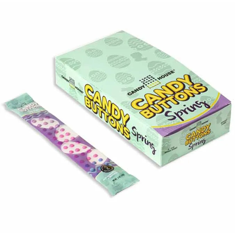 Candy Buttons Strips – Easter: 24-Piece Display