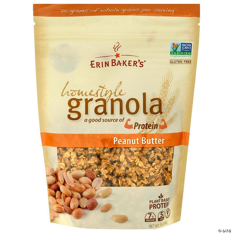 Erin Bakers Granola Homestyle Peanut Butter 12 oz (Pack of 6)