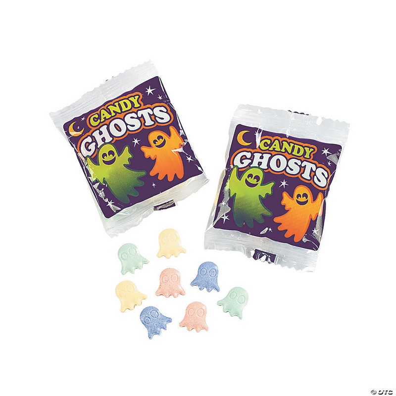 Halloween Ghosts Grape, Orange, Apple and Lemon Hard Candy – 46 Pc.