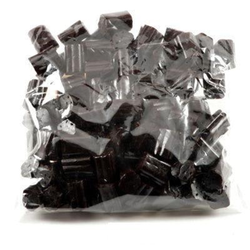 Hand Packed Black Licorice Bites 8 Ounce Bags