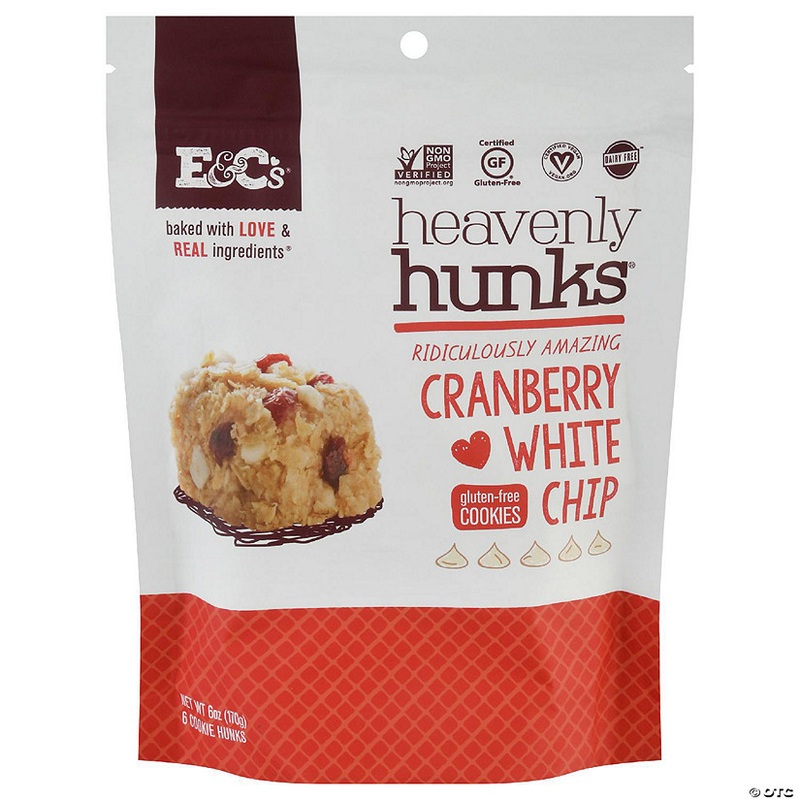 Heavenly Hunks Cookie White Chocolate Cranberry Gluten Free 6 oz (Pack of 6)