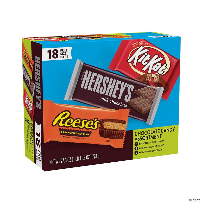 HERSHEYS Full Size Standard Candy Bar Variety Pack – 18 Pc.