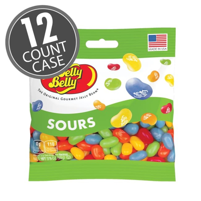 Jelly Belly Sours 3.5oz bags 12ct case