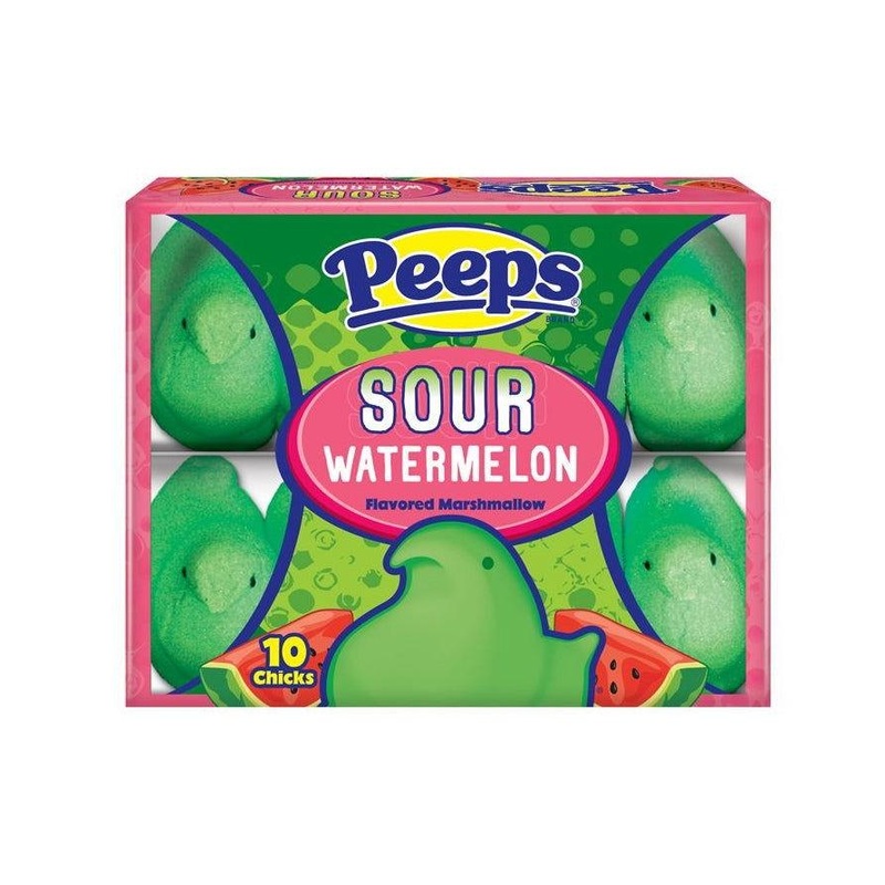 Marshmallow Peeps Sour Watermelon Chicks 10 Count Trays