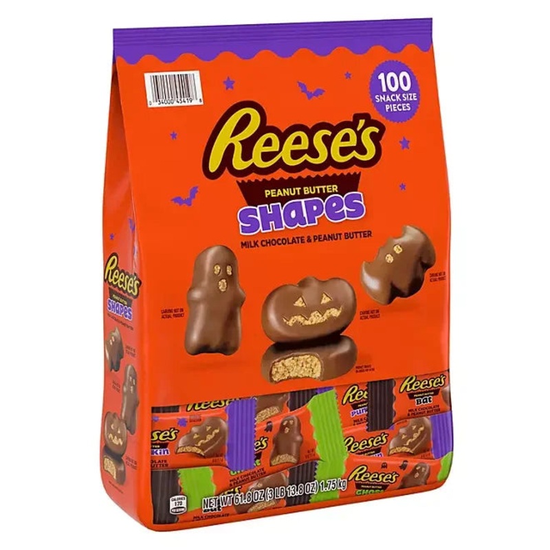 Reese’s Halloween Peanut Butter Milk Chocolate Spooky Shapes: 100-Piece Bag