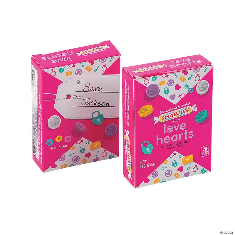 Smarties Candy Love Hearts Valentine Exchanges for 8