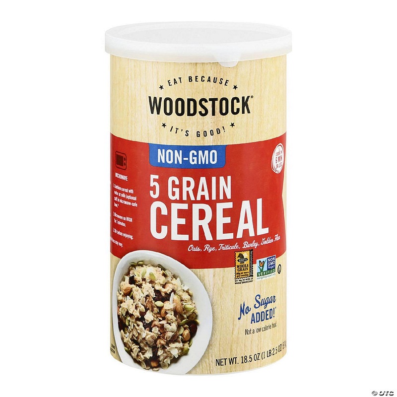 Woodstock Non-GMO 5 Grain Cereal – Case of 12 – 18.5 OZ