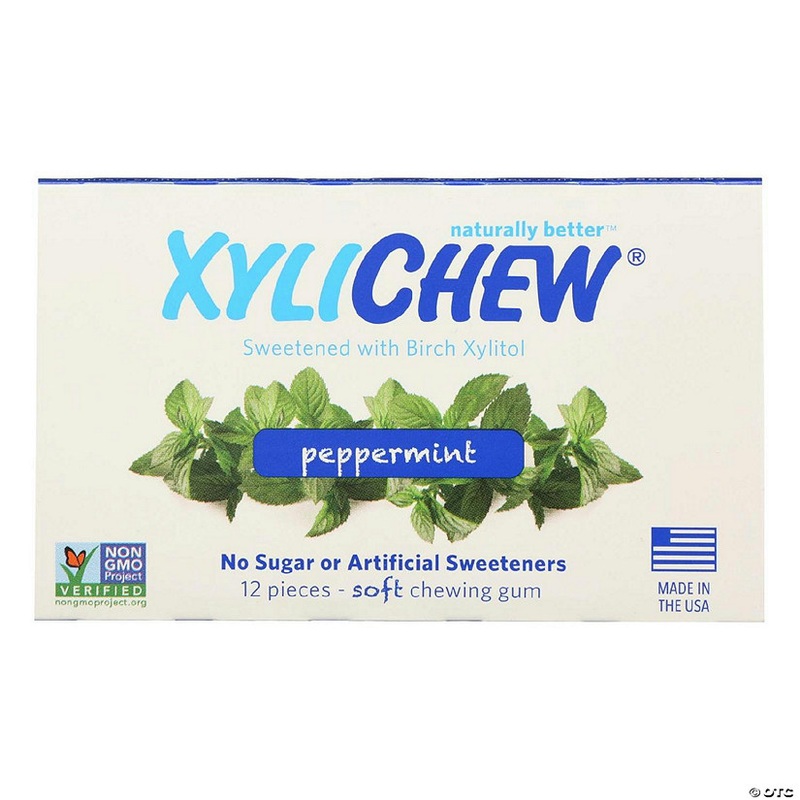 Xylichew Gum – Peppermint – Counter Display – 12 Pieces (Pack of 24)