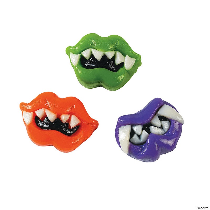 1 1/2″ x 1 1/4″ 1 lb. Watermelon, Grape & Orange Lizard Lips Gummy Candy – 46 Pc.