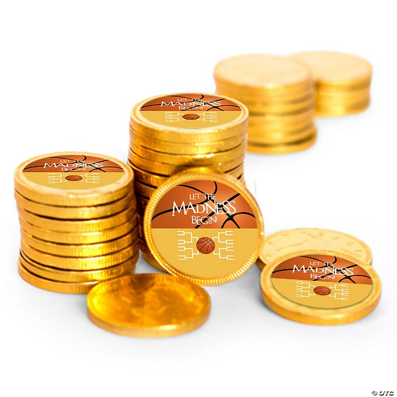 84ct March Madness Chocolate Coin Favors – Yellow