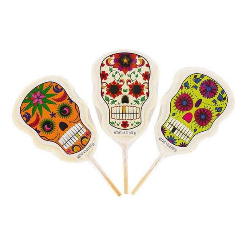 Day of The Dead Strawberry Skull Lollipops
