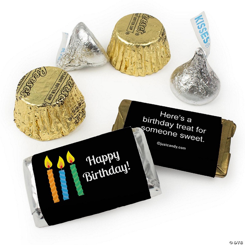 Just Candy 1.58 lbs Bulk Birthday Candy Party Favors Hershey’s Chocolate Kit (approx. 128 Pcs)