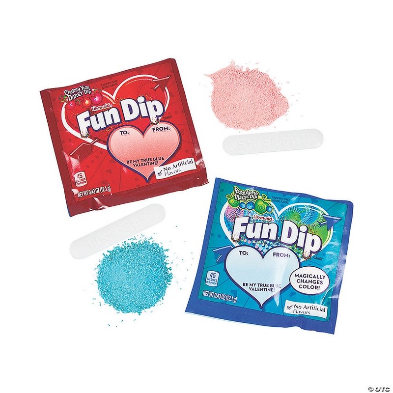 Lik-m-aid Fun Dip Valentine Exchanges for 24