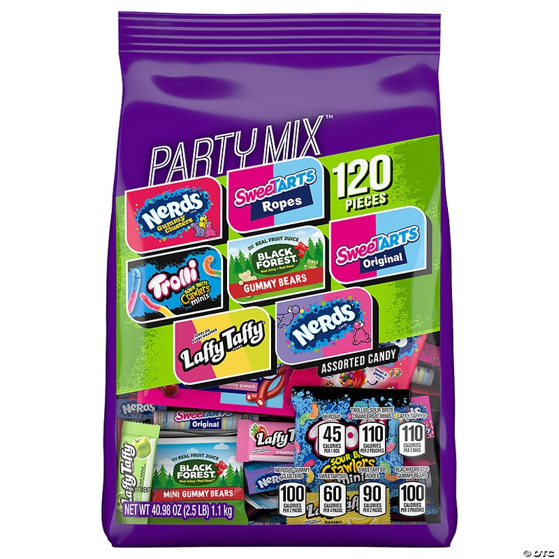 Nerds, Trolli, Laffy Taffy & More, Ferrara Premium Candy Party MiProper Stand Up Bag, 40.98 oz, 120 ct.