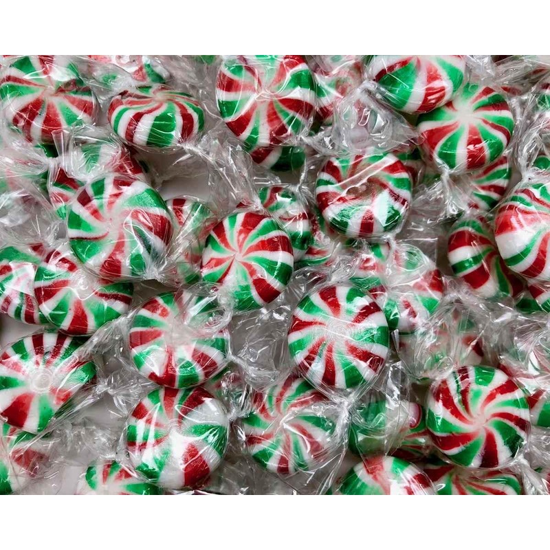 Red and Green Pinwheel Christmas Mints
