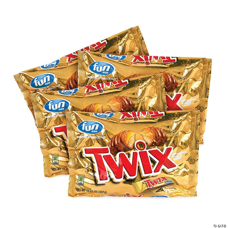 TWIX Caramel Fun-Size Candy, 10.83 oz, 4 Pack