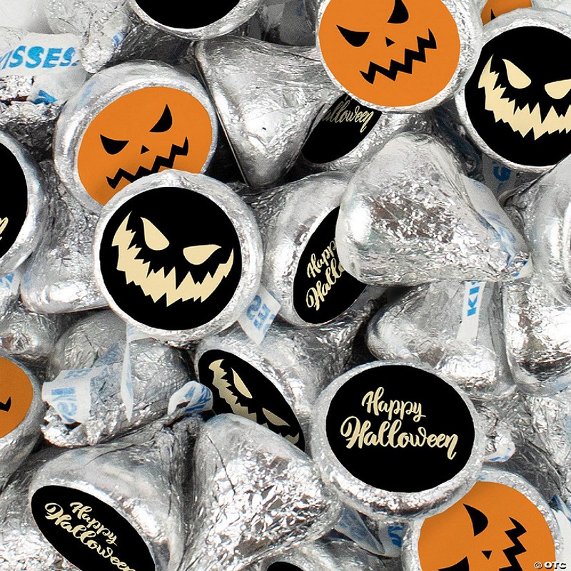 180 Pcs Halloween Party Candy Chocolate Hershey’s Kisses (2lb) – Scary Pumpkins