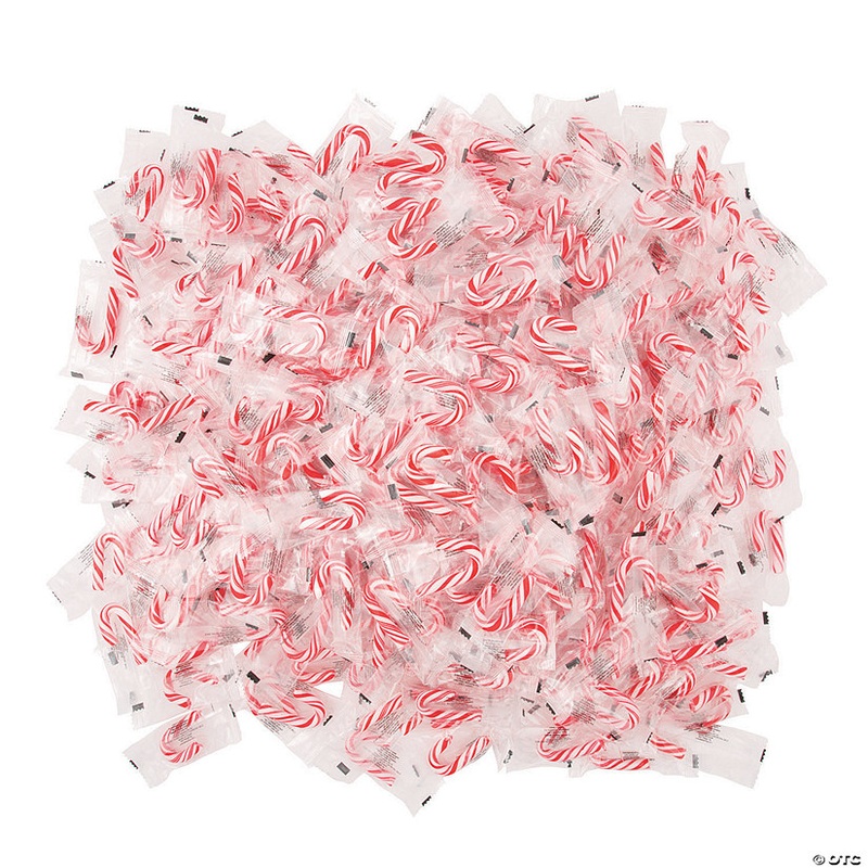 2″ 11 lb. 4 oz. Mega Bulk 900 Pc. Mini Classic Peppermint Candy Canes