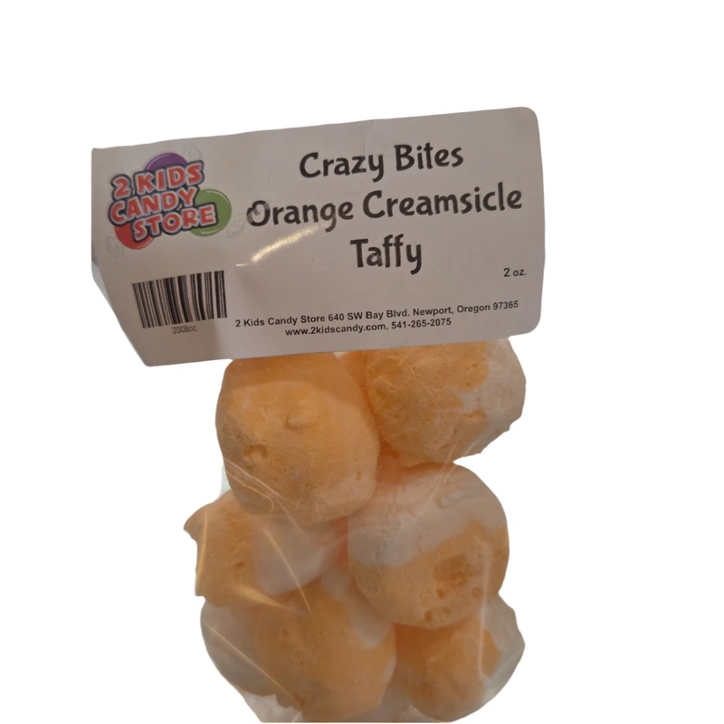 Crazy Bites Taffy Orange Creamsicle 2oz