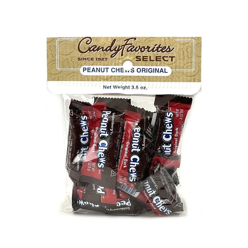 Dark Chocolate Peanut Chews “Select Label”  Peg Bags