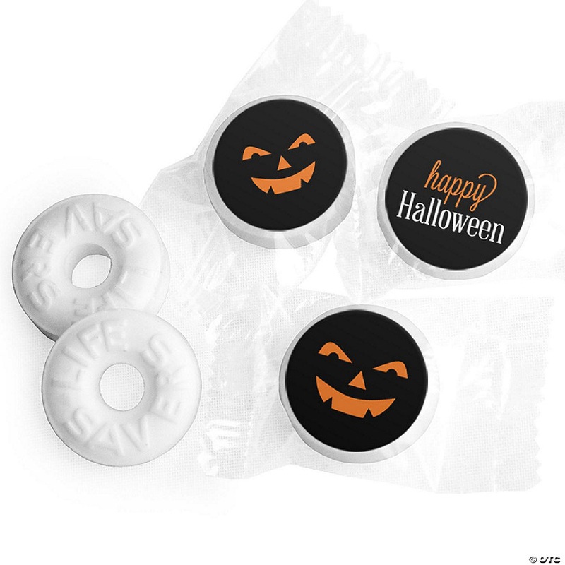 Halloween LifeSavers Mints Party Favors (Approx. 300 mints & 324 Stickers) by Just Candy – Assembly Required – Jack O Lantern