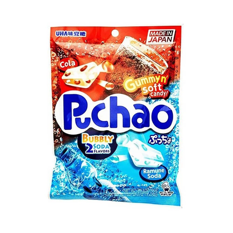 Puchao Bubbly Soda Gummy Candy Peg Bag: 6-Piece Case