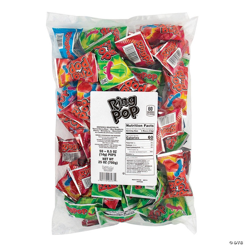 20 oz. Ring Pops Candy Packs Flavor Variety Bag – 50 Pc.