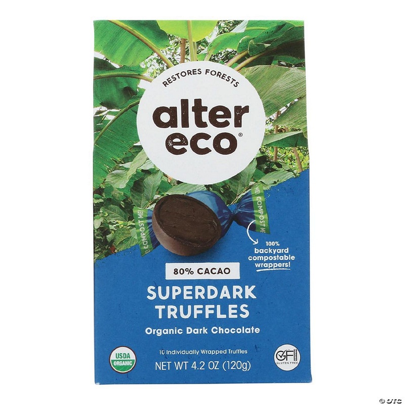 Alter Eco Chocolate Truffle Superdark Organic 4.2 oz (Pack of 8)