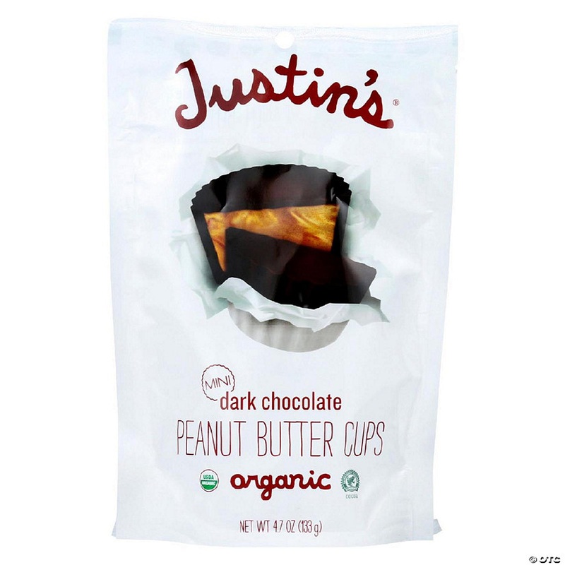 Justin’s Nut Butter Peanut Butter Cups Organic Dark Chocolate Mini 4.7 oz Pack of 6