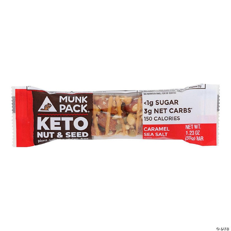 Munk Pack – Bar Nut/sd Caramel Sea Salt Kto – Case of 12-1.23 OZ