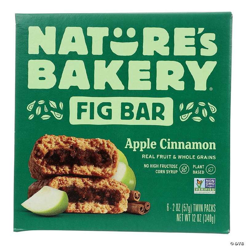 Nature’s Bakery Stone Ground Whole Wheat Fig Bar – Apple Cinnamon – Case of 6 – 2 oz.
