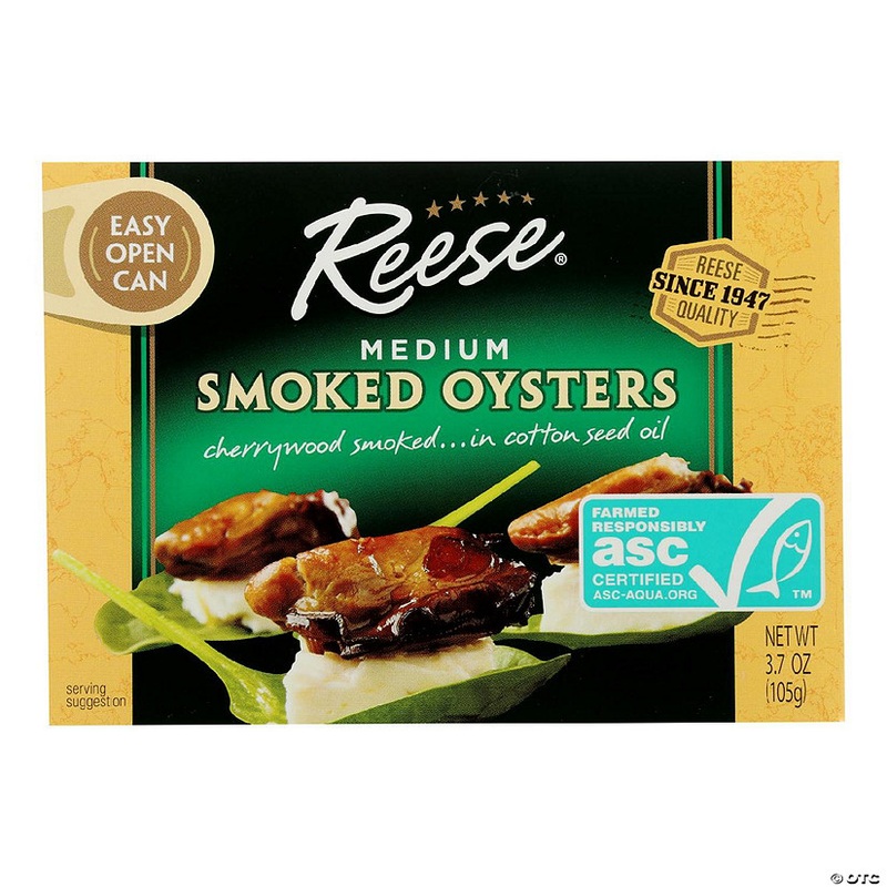 Reese Oysters – Smoked – Medium – 3.7 oz – Case of 10