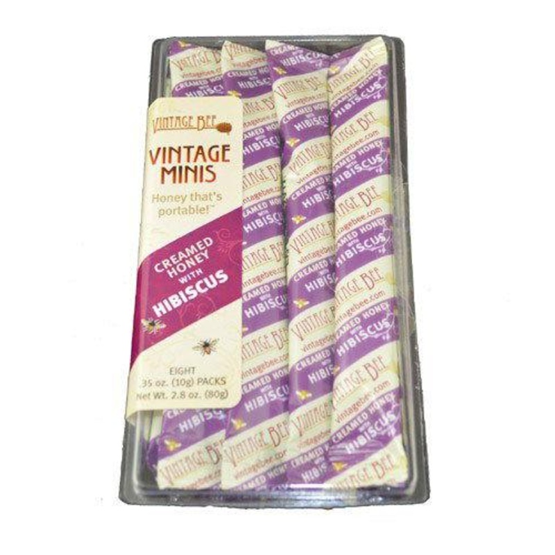 Vintage Bee Creamed Honey with Hibiscus Minis