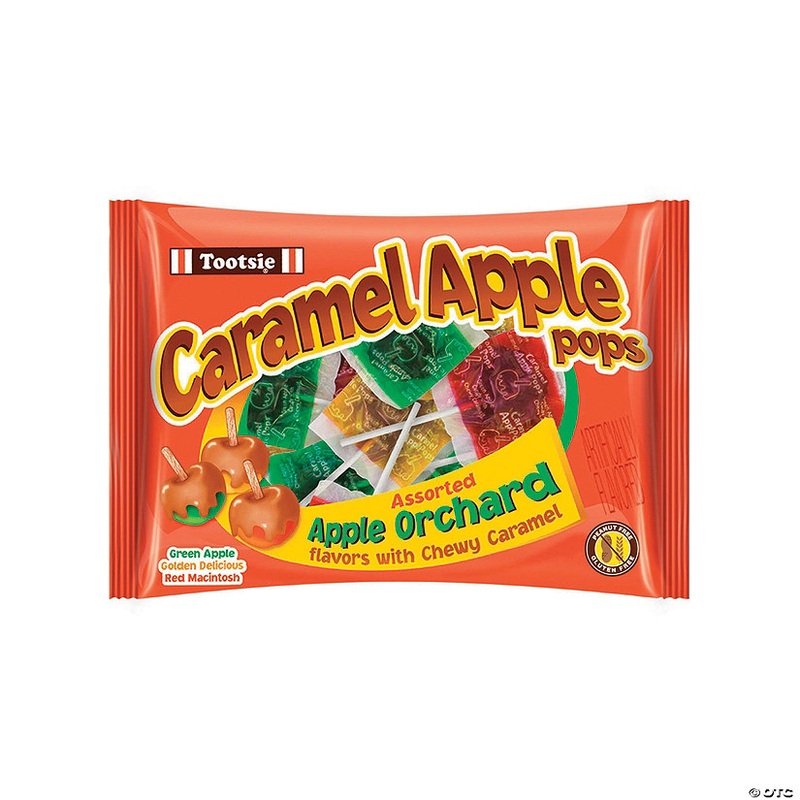 15 oz. Tootsie Caramel Apple Orchard Lollipops Pack  24 Pc.
