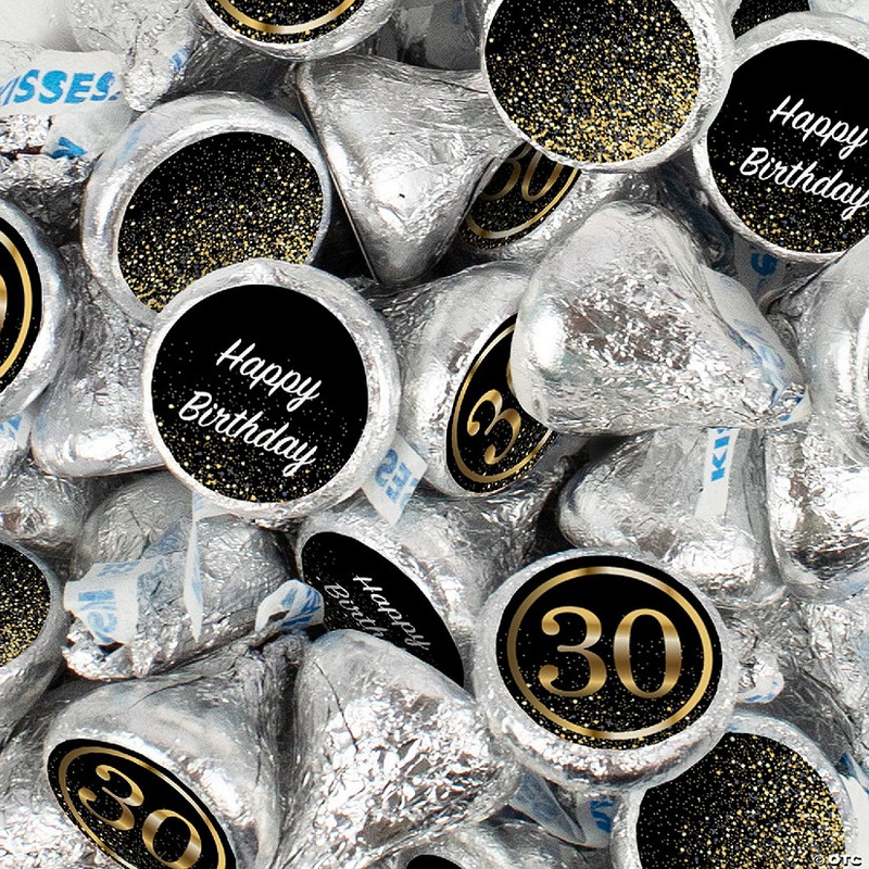180 Pcs 30th Birthday Candy Chocolate Party Favor Hershey’s Kisses Bulk (1.8lb)
