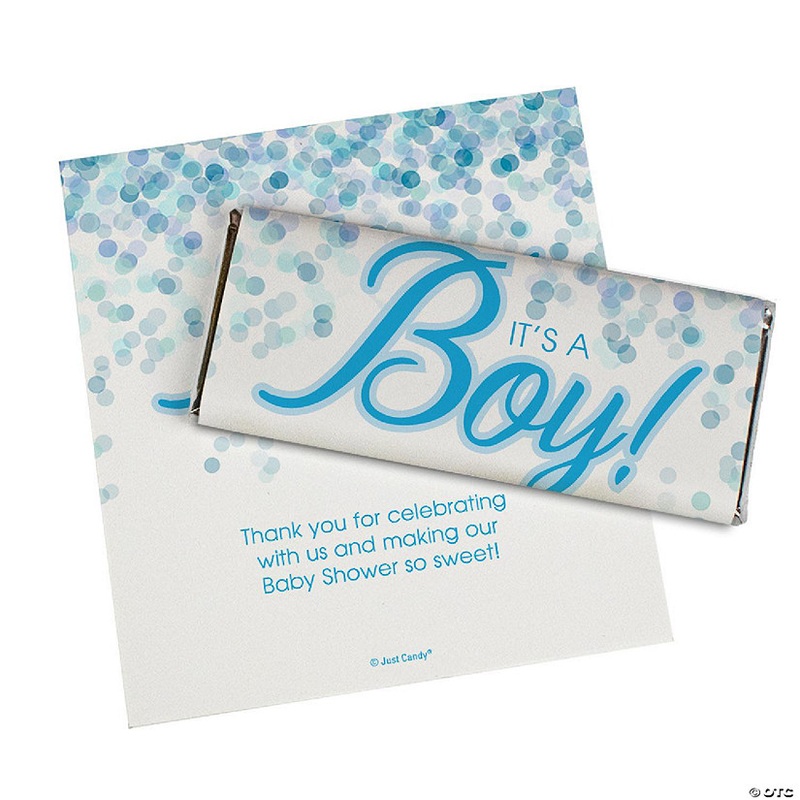 24ct It’s a Boy Baby Shower Candy Party Favors Wrappers Only for Chocolate Bars by Just Candy